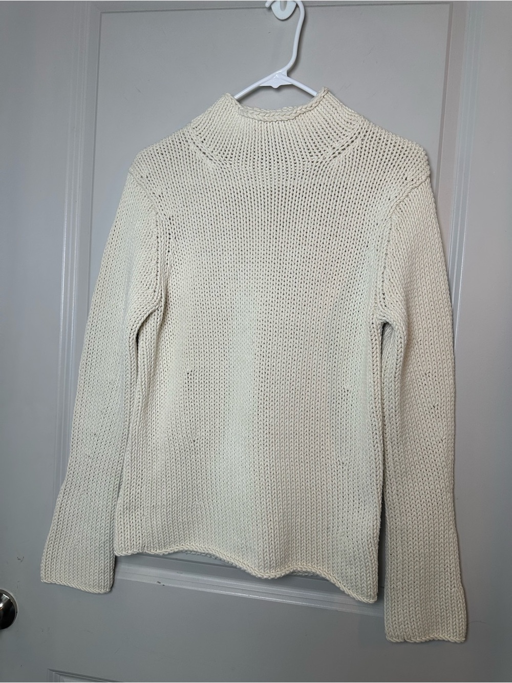Vintage Genuine Y2K GAP Roll Neck Cream Cotton Sweater, Size L/XL